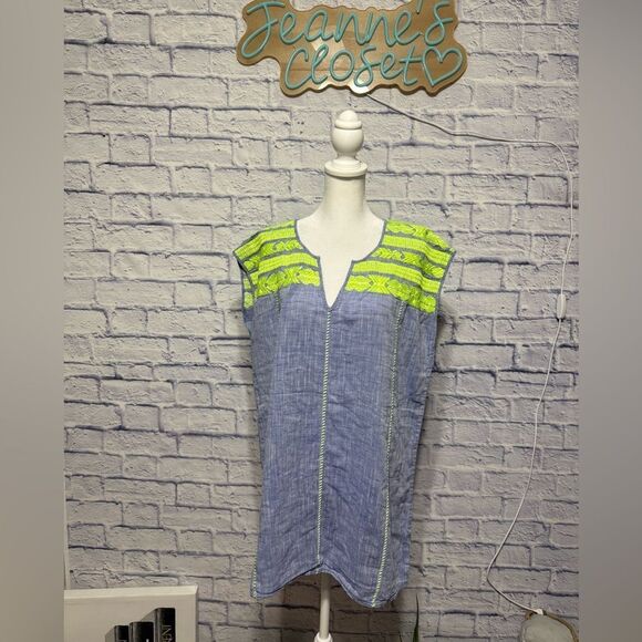 J.CREW Womens Linen Blend Beach Tunic Cover Up Shirt, Top Embroidery Size S - Picture 4 of 12